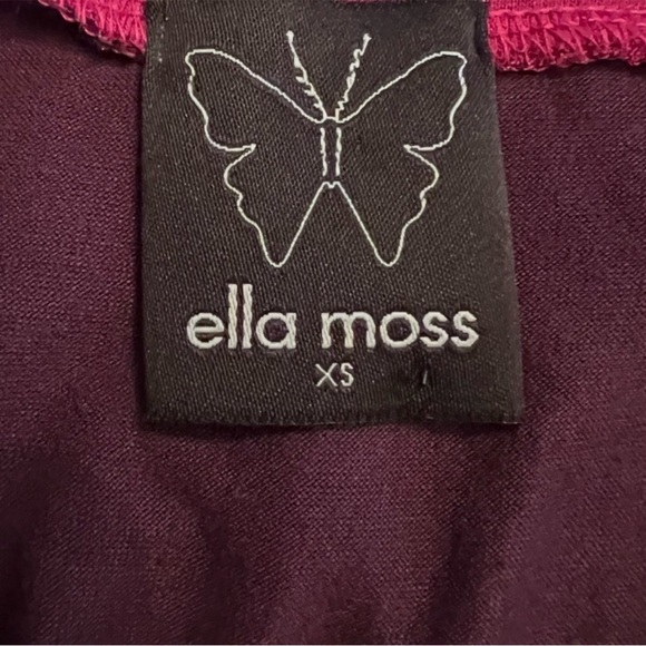 New Ella Moss Jersey Knit Dress SZ XS Purple + Fuchsia - Picture 11 of 12